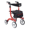 Drive Medical Nitro Euro Style Rollator, Tall, Red rtl10266-t